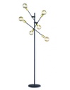 Piantana Minimal 6 Luci Orienabili Cross Nero e Oro Trio Lighting