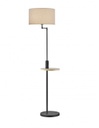 Piantana Moderna Claas Nero con Mensola e Porta USB Trio Lighting