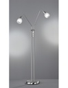 Piantana Nichel E Vetro Bianco 2xE14 H125 cm Antibes Trio Lighting