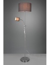 Piantana Owen 1xE27+Spot Nichel E Tessuto Grigio L36 cm Trio Lighting