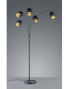 Piantana Tommy Nero 5xE14 Tessuto Nero-Oro H200 cm Trio Lighting