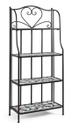 Libreria pieghevole Positano 4 piani in metallo stile country cm 57x28x133h Iperbriko