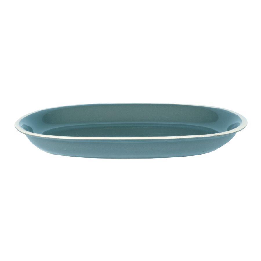 Piatto otello blu crema ovale cm36x25,5h4,5