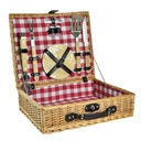 Pic-nic vimini campagna con accessori barbeque cm50x40h14