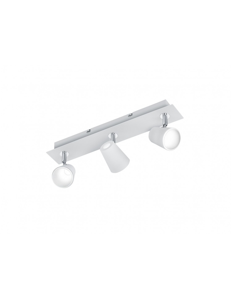 Plafoniera 3 Spot Led Orientabili Narcos Bianco Trio Lighting