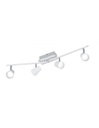 Plafoniera Bracci con 4 Faretti Spot Orientabili Narcos Bianco Trio Lighting