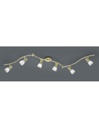 Plafoniera Ottone 6 Spot E14 Orientabili Levisto Trio Lighting