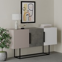 (2c) Madia Tontini 3 ante colore tortora cemento bianco 150 cm(TONTINITORT)