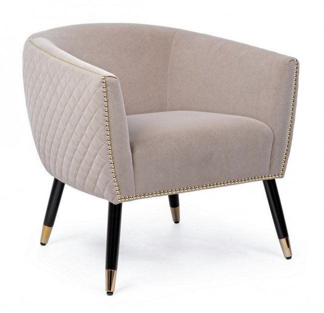 Poltrona rivestita stile atmosphere beige