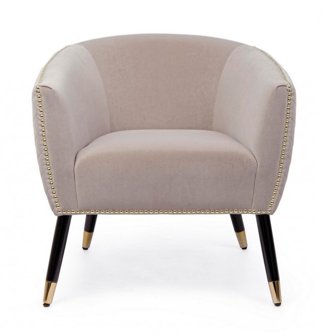 Poltrona rivestita stile atmosphere beige