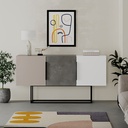(2c) Madia Tontini 3 ante colore tortora cemento bianco 150 cm(TONTINITORT)