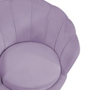 Poltrona velluto tulipan viola cm 73x72h77