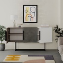 (2c) Madia Tontini 3 ante colore tortora cemento bianco 150 cm(TONTINITORT)