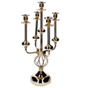 Portacandele Candelabro metallo oro cm 26x26h51