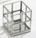Portacandele silver cm 10x10h12 16 vetri