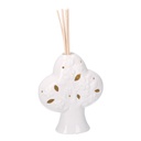 Portaessenze ceramica albero con led bianco cm14x14h16/24