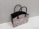 Portariviste ecopelle grigio fiori rettangolare cm 33