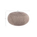 Pouf intrecciato tortora bizzotto cm 80