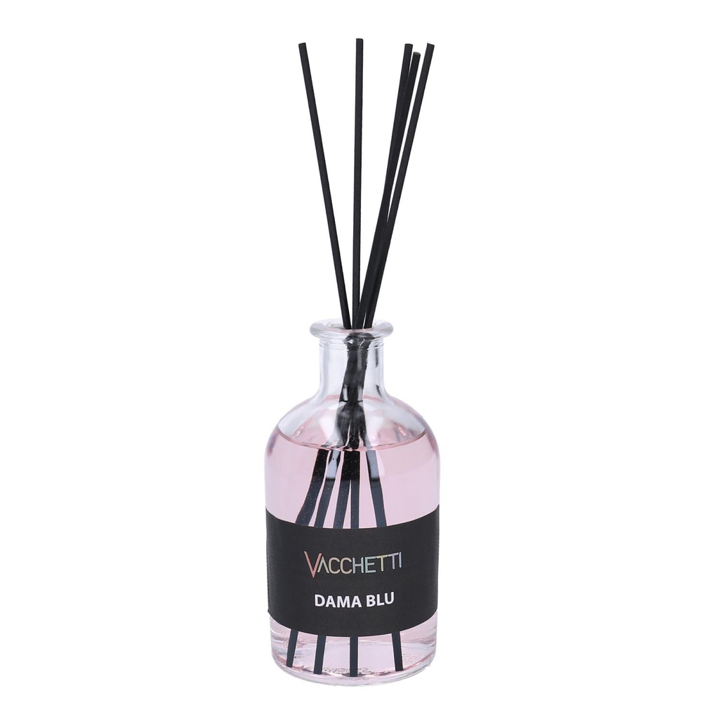 Profumatore per ambienti vetro 250 ml dama blu cmø6h24