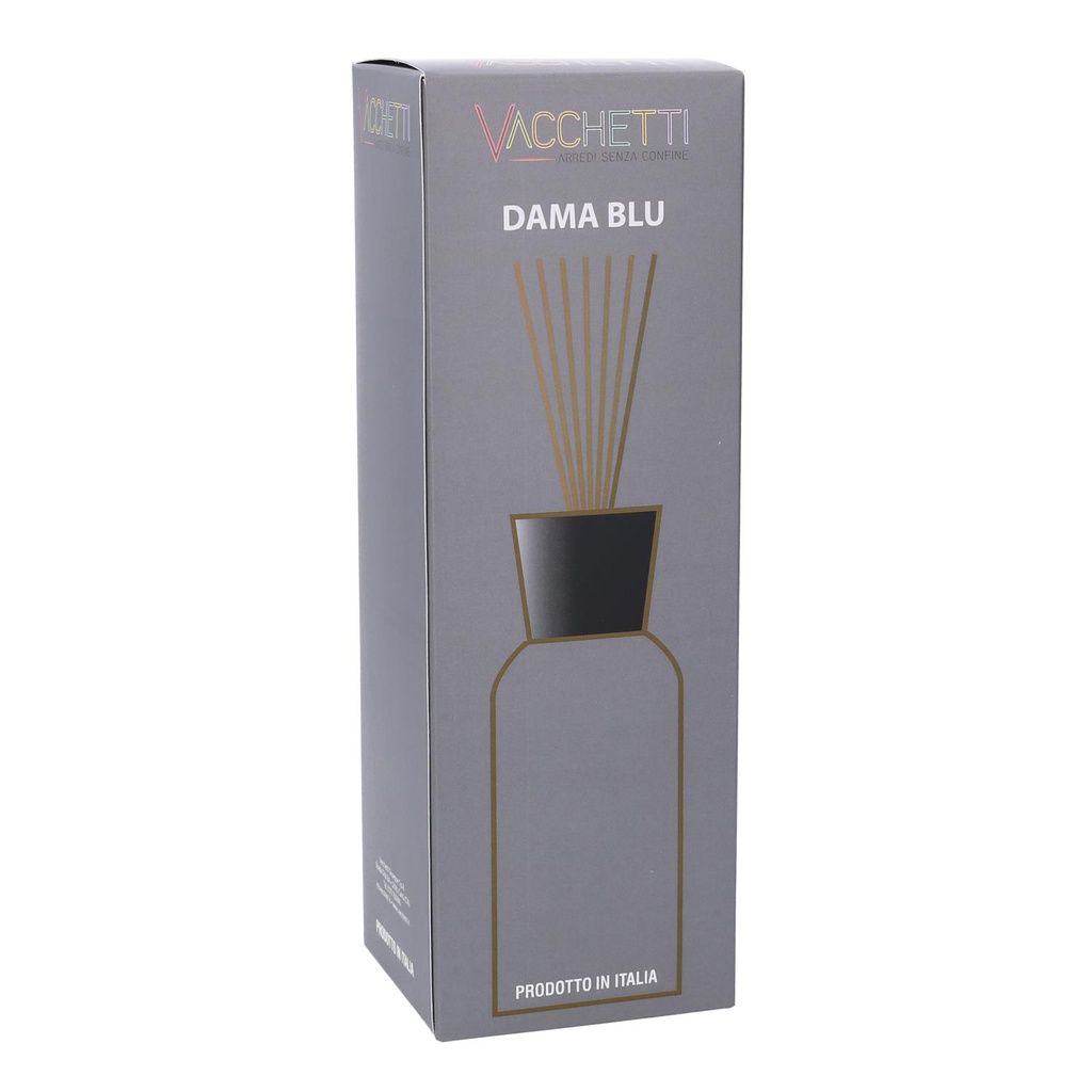 Profumatore per ambienti vetro 250 ml dama blu cmø6h24
