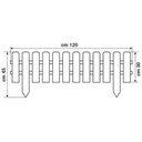 RECINZIONE BASSA DRITTA 120X45-30CM
