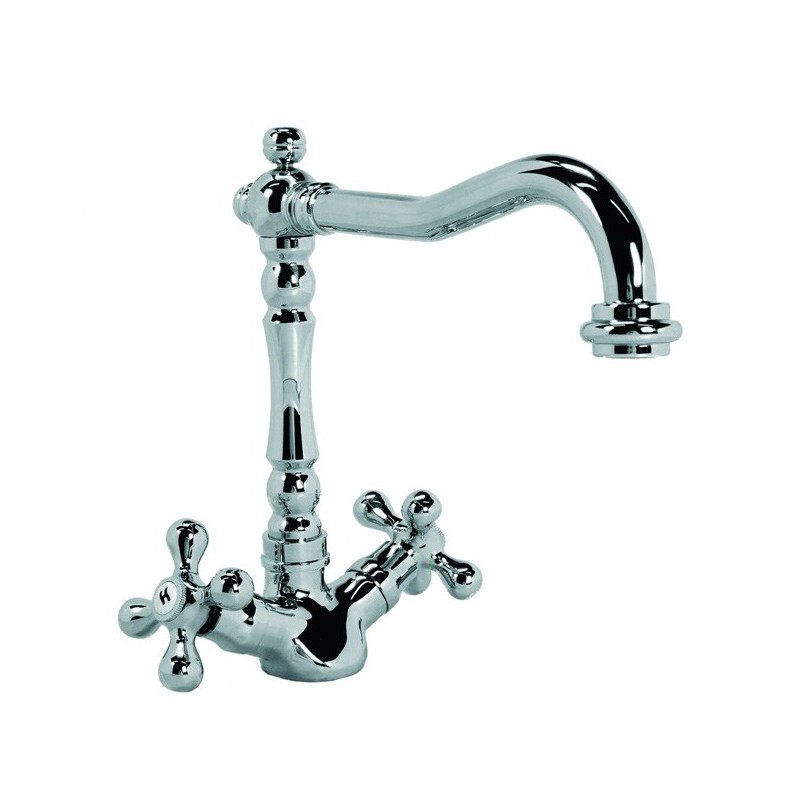 Rubinetto miscelatore per cucina finitura cromo h.23,5xP.26,5 cm EFFEZ