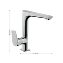 Rubinetto miscelatore per lavello cucina finitura cromo h.24x19 cm EFFEZ