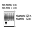 SOTTILE VERTICALE 140X250 BIANCO