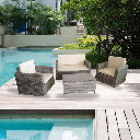 Salotto da giardino WRS066G rattan grigio WRS066G EFFEZ