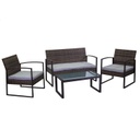 Salotto oregon in polyrattan da pezzi