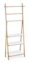 Scaffale in bamboo e legno Audrey con scaletta