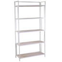 Scaffale metallo bianco 5 piani cm 34,5 x 85,5 x  160-170