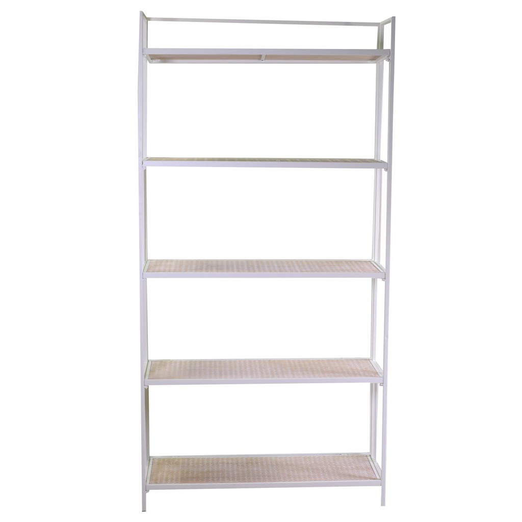Scaffale metallo bianco 5 piani cm 34,5 x 85,5 x  160-170