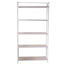 Scaffale metallo bianco 5 piani cm 34,5 x 85,5 x  160-170