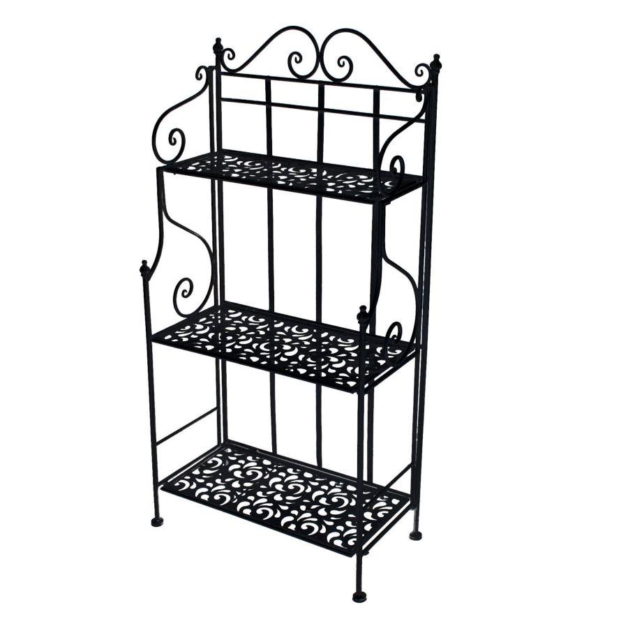 Scaffale metallo jessica nero 3p cm 59x29h118