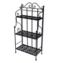 Scaffale metallo jessica nero 3p cm 59x29h118