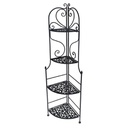 Scaffale metallo jessica nero 4 piani ad angolo cm 48x33h160