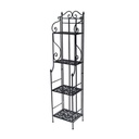 Scaffale metallo jessica nero 4p stretto cm 35x29h158