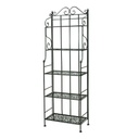 Scaffale metallo jessica nero 5p largo cm 60x28h180