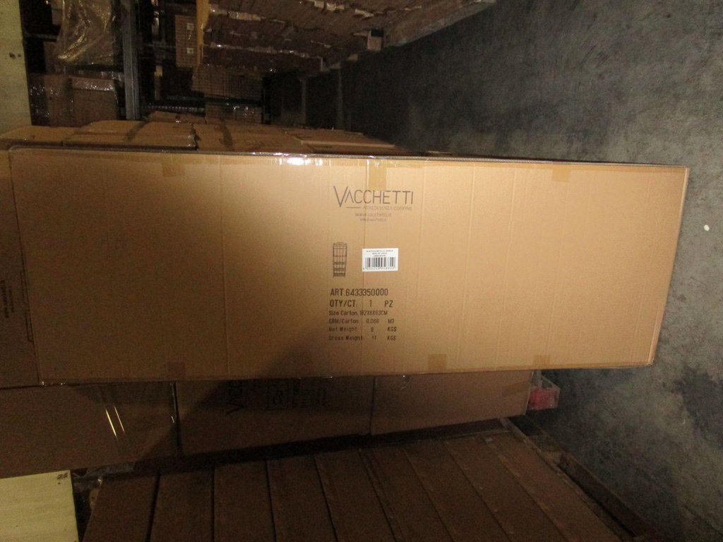 Scaffale metallo jessica nero 5p largo cm 60x28h180