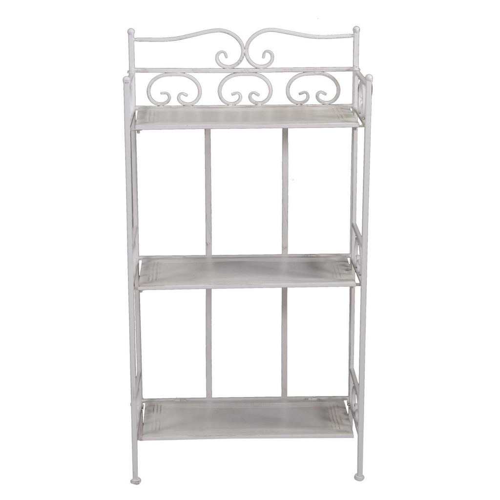 Scaffale metallo new jessica 3 piani bianco brush cm 45x23h90