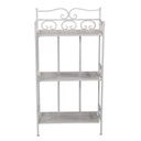 Scaffale metallo new jessica 3 piani bianco brush cm 45x23h90