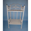 Scaffale metallo new jessica stretto 2 piani bianco brush cm 25x23h48