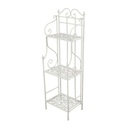 Scaffale metallo new jessica stretto 3 piani bianco brush cm26x23h76