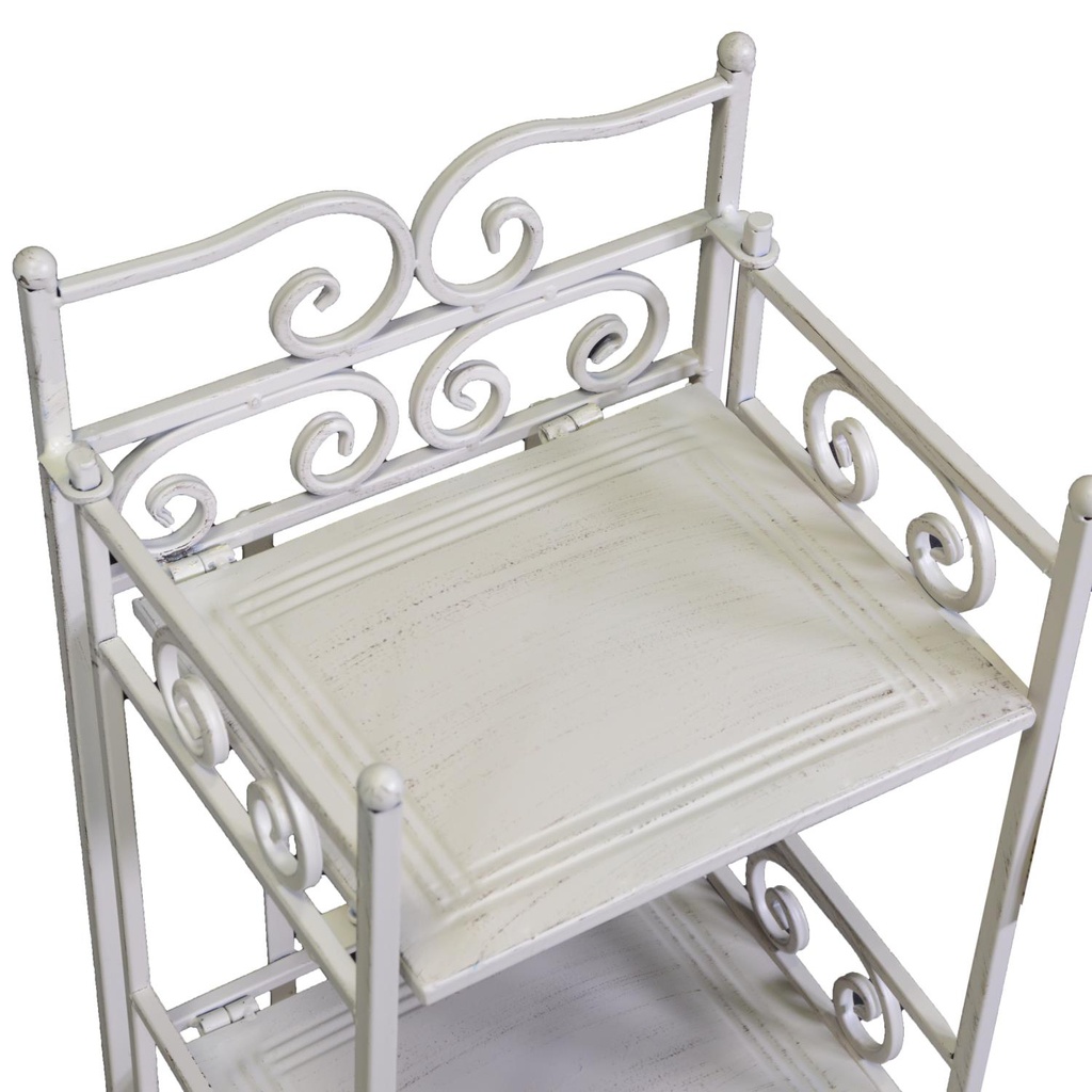 Scaffale metallo new jessica stretto 5 piani bianco brush cm 28x23h132