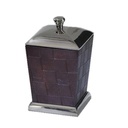 Scatola alux media rett cm 20x12h12 ecopelle e alluminio
