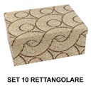 Scatola cartone 1-10 cerchi beige rettangolare cm37,5x29h16