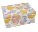 Scatola cartone 1-10 esagoni bianco rettangolare cm37,5x29h16