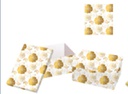 Scatola cartone 1-10 fiori oro rettangolare cm37,5x29h16