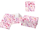 Scatola cartone 1-10 fiori rosa rettangolare cm37,5x29h16